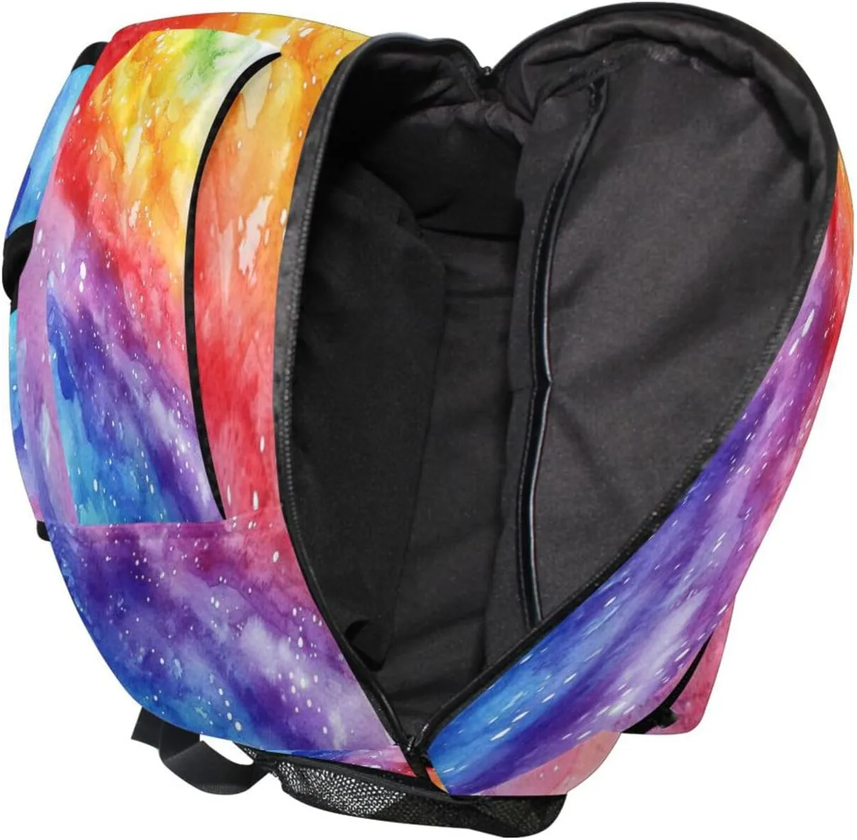 JSTEL Kid Rainbow Backpack,Elementary School Backpack Rainbow Kid Bookbag for Boy Girl Ages 5 to 13,01