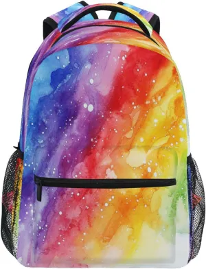 JSTEL Kid Rainbow Backpack,Elementary School Backpack Rainbow Kid Bookbag for Boy Girl Ages 5 to 13,01