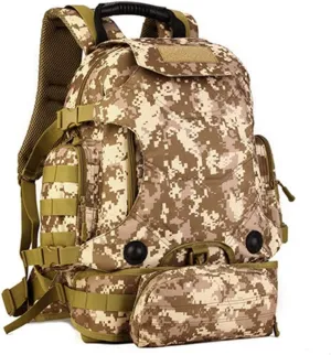 Jungle Leopard Travel Backpack Army Molle Sport Bag Men Camping Hiking Tactical Backpack Military Backpack 40L(S427-40L-DD)