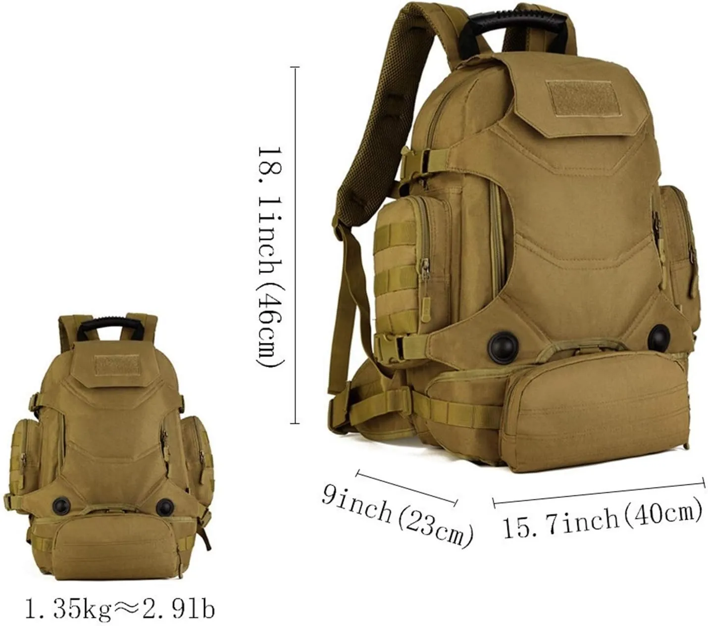 Jungle Leopard Travel Backpack Army Molle Sport Bag Men Camping Hiking Tactical Backpack Military Backpack 40L(S427-40L-DD)