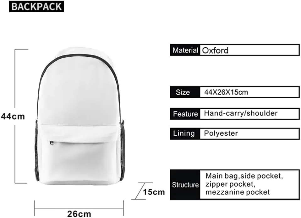 Junior H Sad Boyz Backpack Casual Daypack Travel Bag (Black)