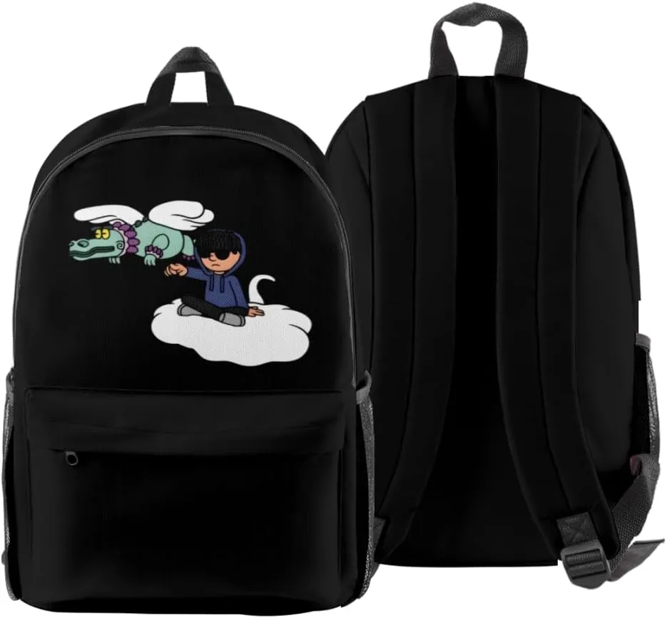 Junior H Sad Boyz Merch Backpack Bag Casual Daypack Travel Bags (Black)