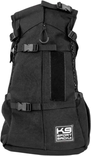 K9 Sport Sack Air 2 - Small, Jet Black - Ideal for Dogs with 13-16” Back Length - Durable, Breathable Backpack-Style Carrier - Perfect for Walks, Short Hikes & Public Transportation