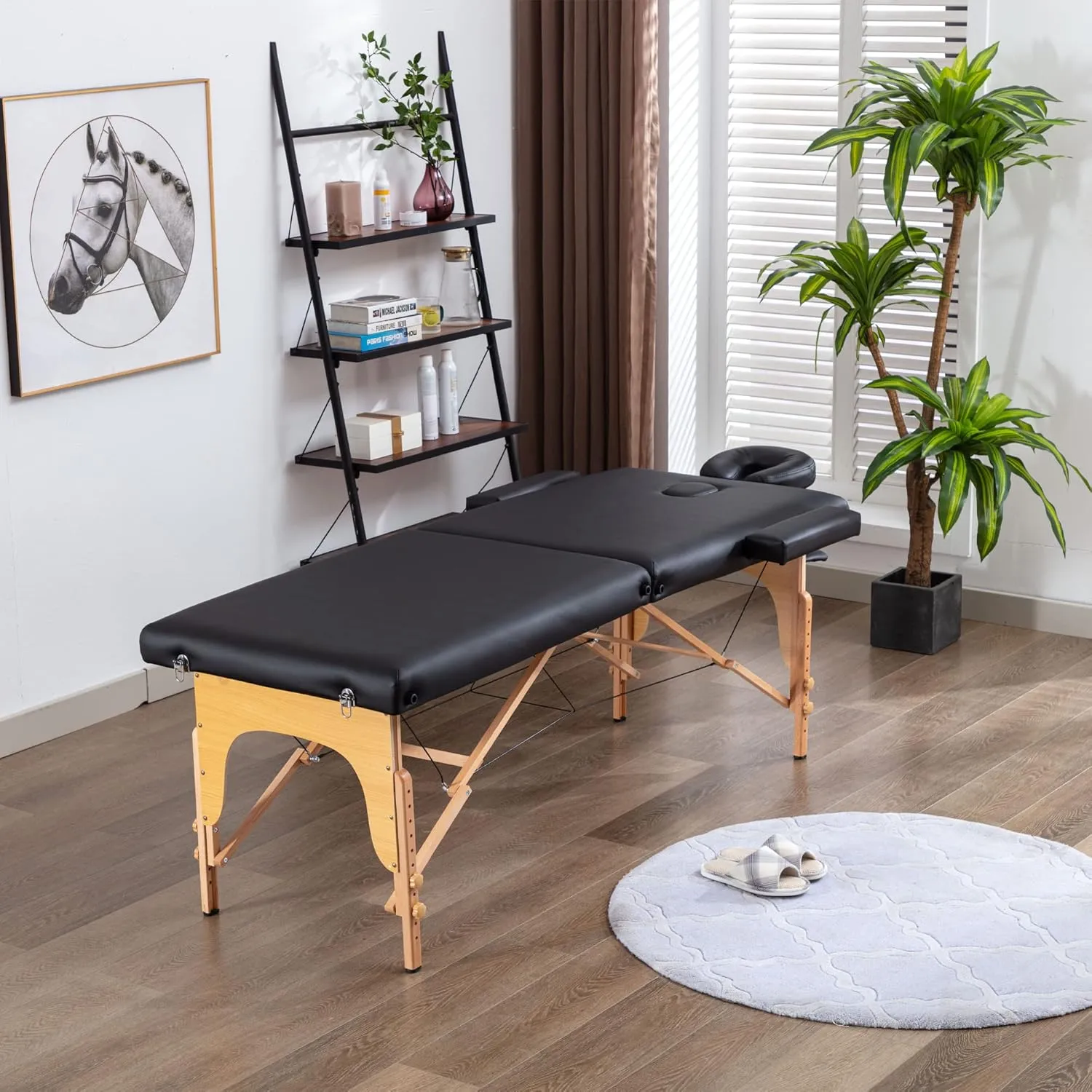 KCC Memory Foam Massage Table Premium Portable Foldable Massage Bed Height Adjustable, 84 Inches Long 28 Inchs Wide Home Salon Spa Bed Tattoo Table with Accessories &Carrying Case, Easy Set Up