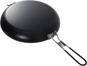 KESYOO 1Pc Non Stick Folding Camping Frying Pan Portable Iron Saucepan for Outdoor Cooking for Grilling and Frying Lightweight and Easy to Carry