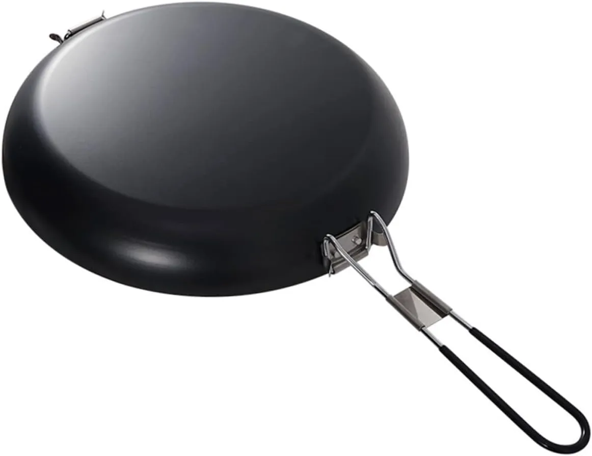 KESYOO 1Pc Non Stick Folding Camping Frying Pan Portable Iron Saucepan for Outdoor Cooking for Grilling and Frying Lightweight and Easy to Carry