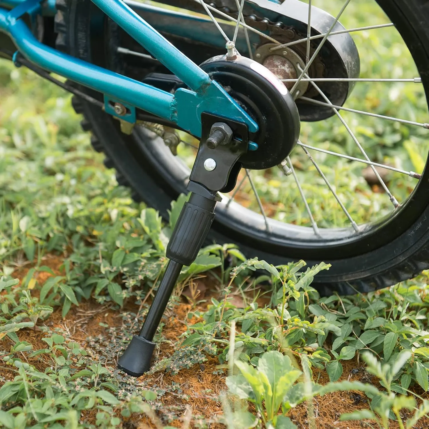 Kids Bike Kickstand Fits 12 14 16 18 20 Inch Bicycles, Aluminum Alloy Kickstand for Kids Bike with Anti-Slip Pad, Universal Fit for Mountain Road Bikes