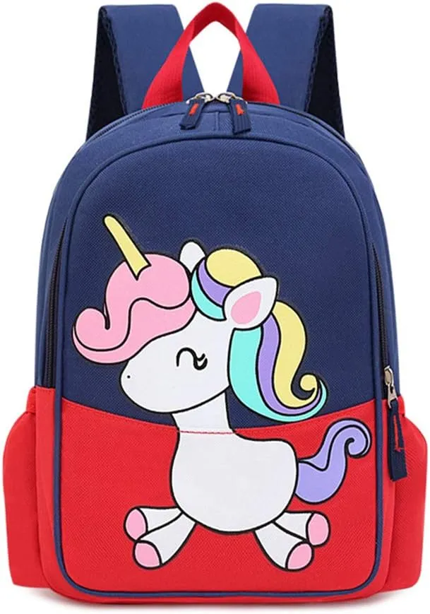 Kids Toddler Preschool Travel Backpack Cool Cute Cartoon Daypack (Little Red Unicorn)