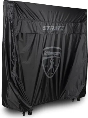 Killerspin MyT Strati Table Cover for Foldable Indoor and Outdoor Table Tennis Tables, 100% Polyester with PVC Coating, Black