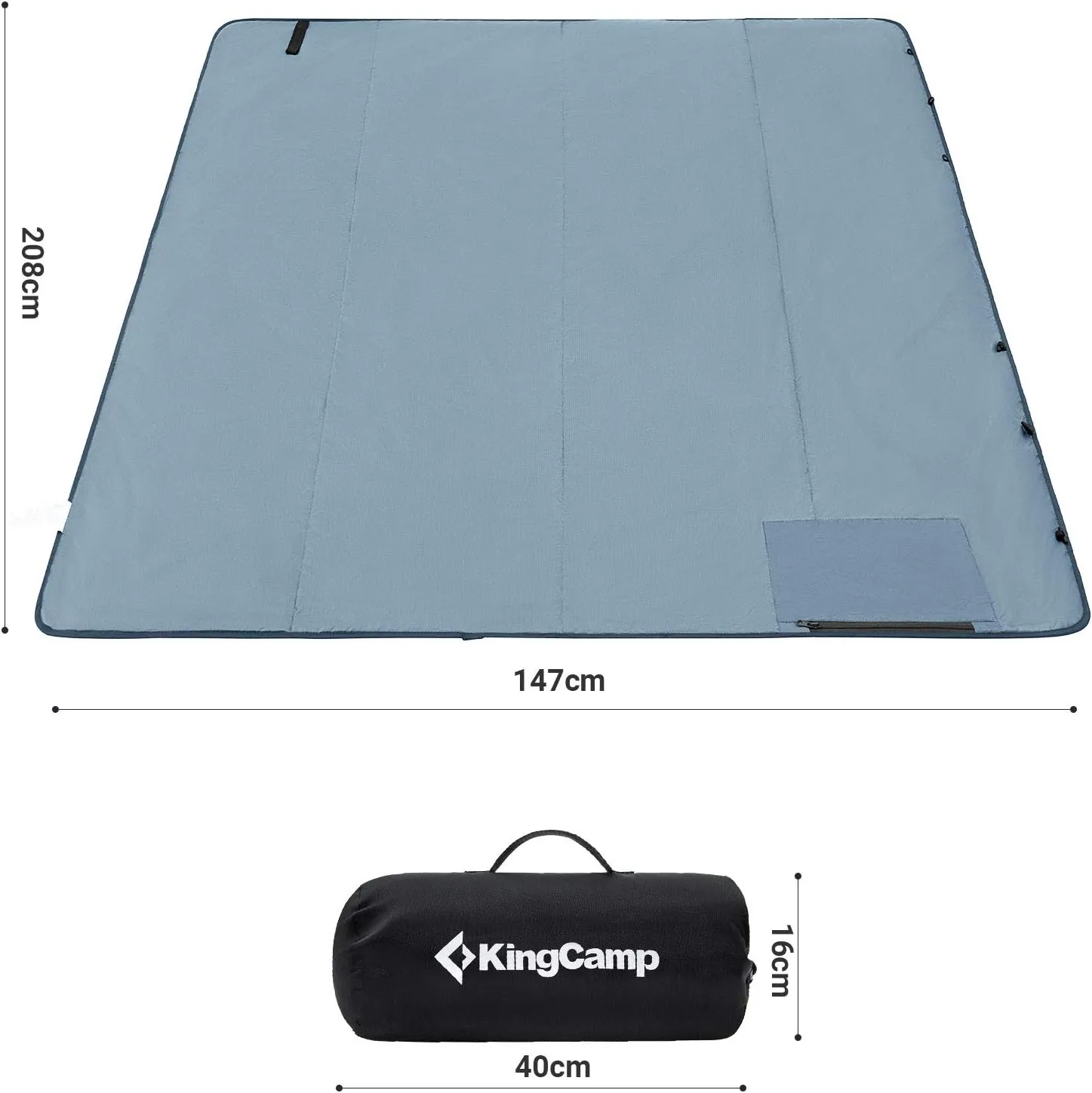 KingCamp Outdoor Blanket Waterproof Beach Mat Sandproof Camping Blanket Mat, Picnic Blanket Extra Large Camping Blanket Packable for Stadium, Camp, Park, Grass, Concerts