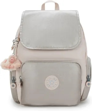 Kipling City Zip Small Backpack Pink Shine Bl