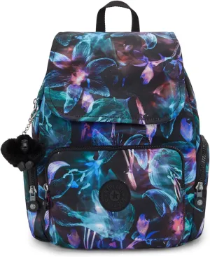 Kipling City Zip Small Printed Backpack Spectral Orchid