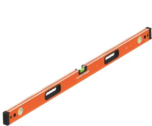 Klein Tools 93548 48-Inch Box Level, Box Beam, 3 Vials, High Visibility Orange, Aluminum Body