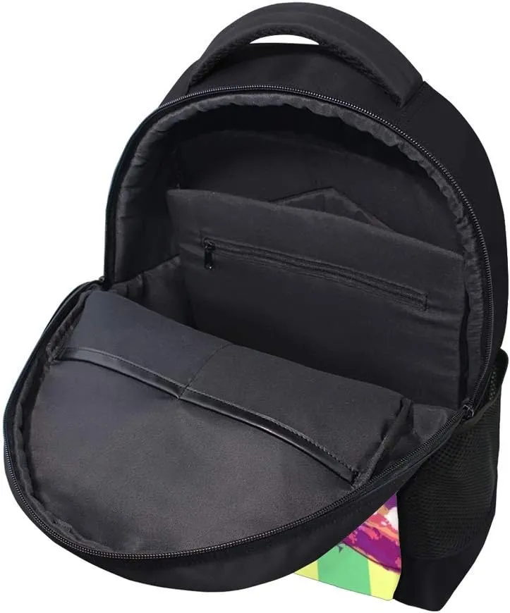 Kuizee Classic Backpack Schoolbag Adjustable Padded Shoulder Straps Daypack ﻿Pop Art Lips Speech Bubble Casual Bags Durable College Daily 16Inch
