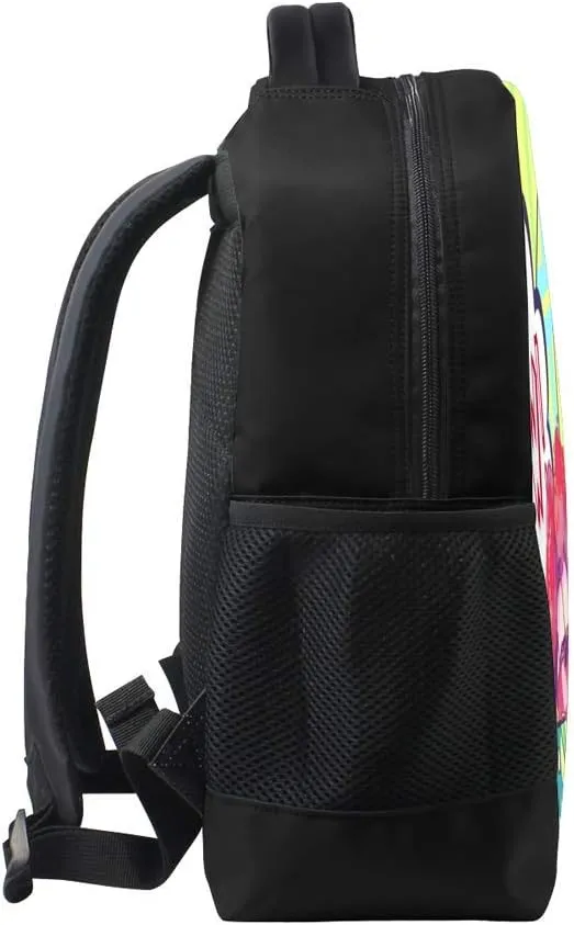 Kuizee Classic Backpack Schoolbag Adjustable Padded Shoulder Straps Daypack ﻿Pop Art Lips Speech Bubble Casual Bags Durable College Daily 16Inch