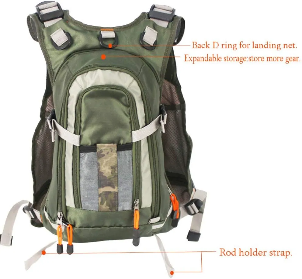 Kylebooker Fly Fishing Vest Pack Adjustable for Men and Women
