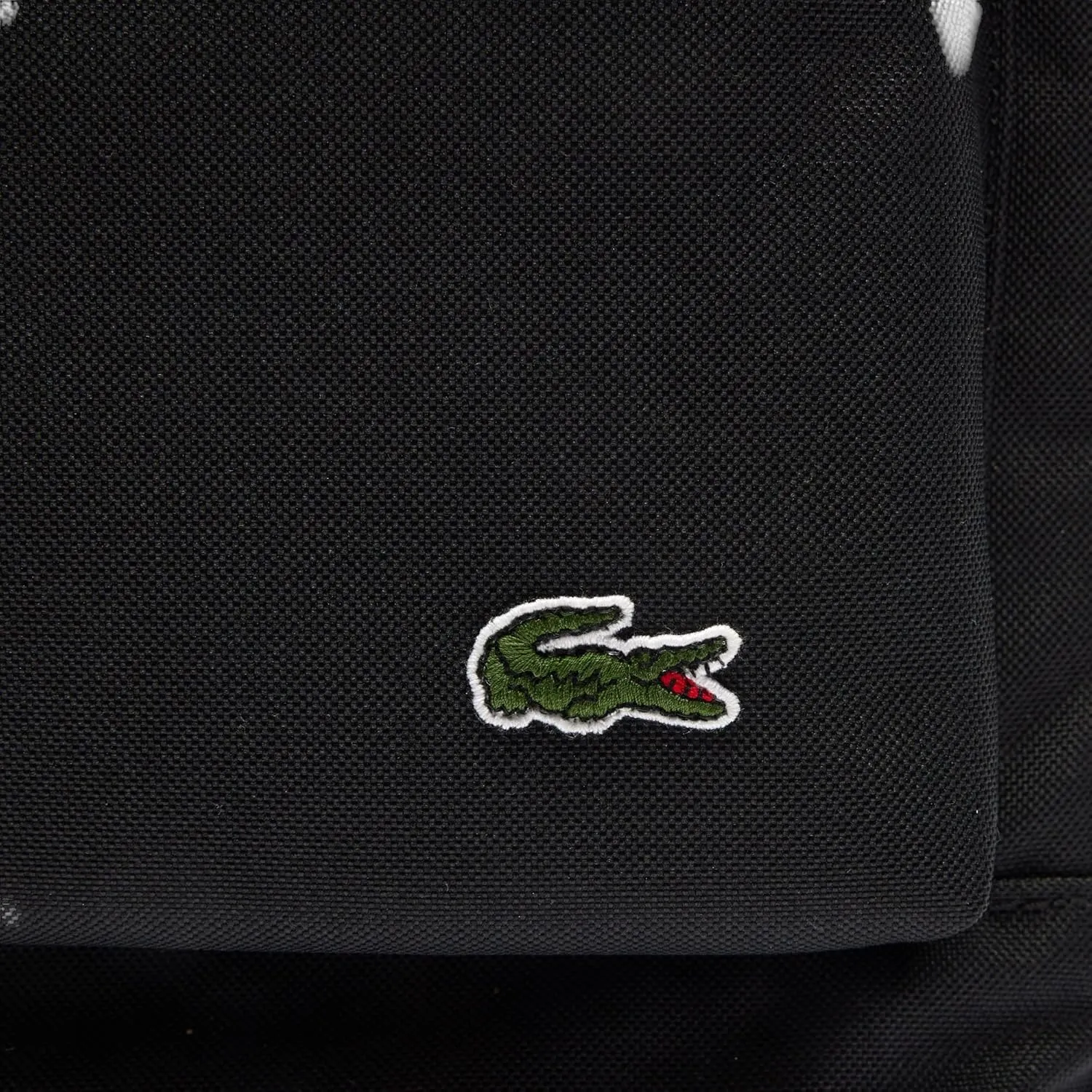 Lacoste Unisex Neocroc Rectangular Backpack, Black, One Size