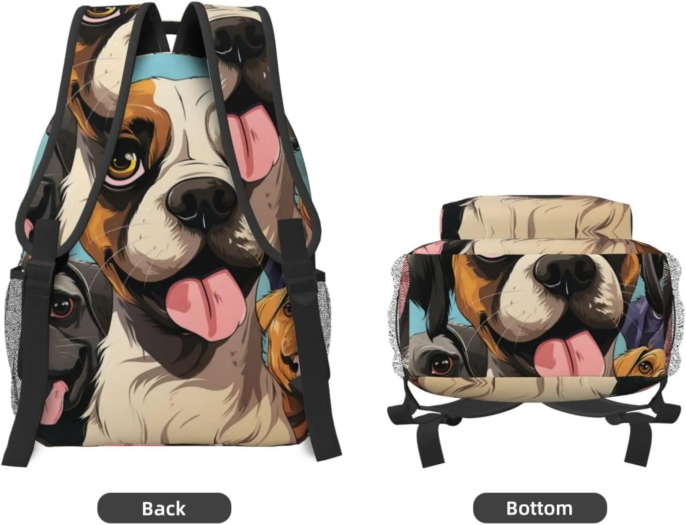 Laptop Backpack for Men Women Lightweight Travel Backpack Dog Cartoon Face Daypack Laptop Bag for Travel