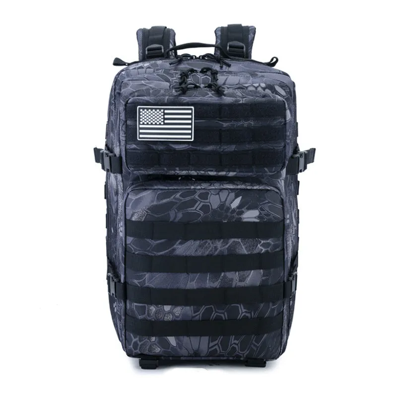 Large 45L Military Tactical Army 3-Day Assault Backpack with Multiple Compartments