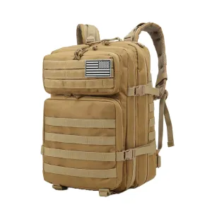 Large 45L Military Tactical Army 3-Day Assault Backpack with Multiple Compartments