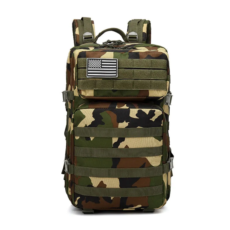 Large 45L Military Tactical Army 3-Day Assault Backpack with Multiple Compartments