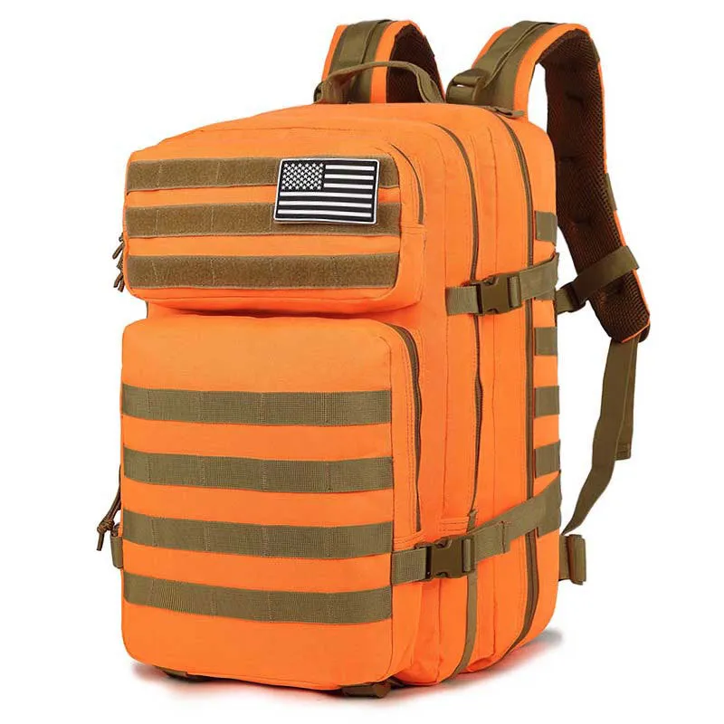Large 45L Military Tactical Army 3-Day Assault Backpack with Multiple Compartments