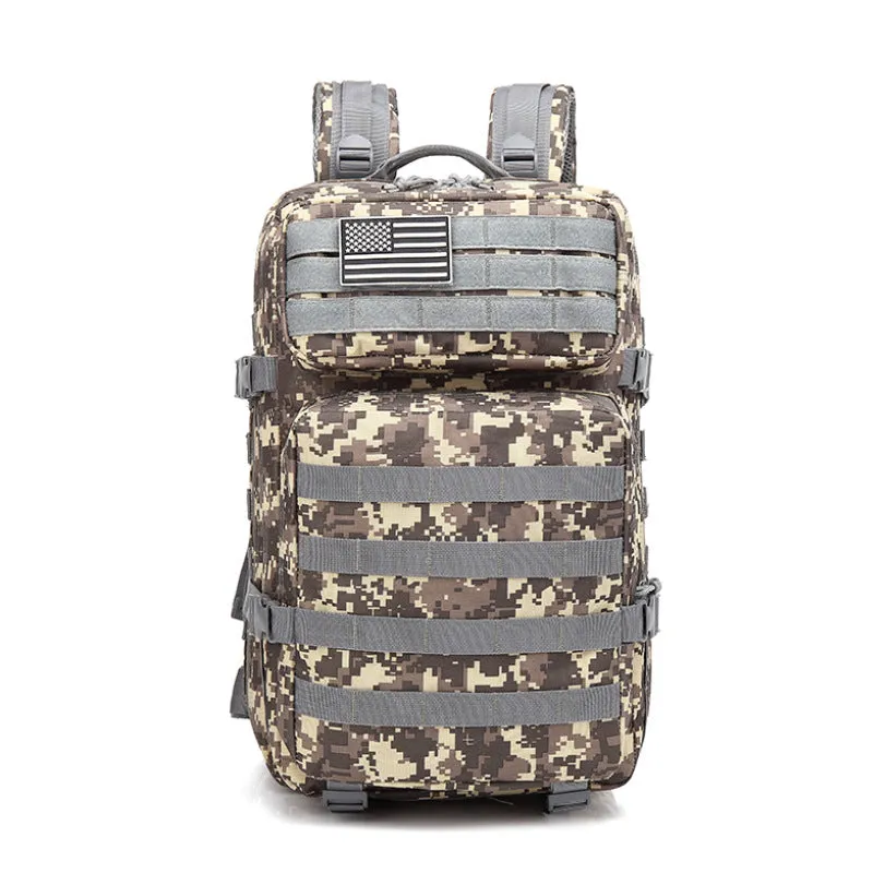 Large 45L Military Tactical Army 3-Day Assault Backpack with Multiple Compartments