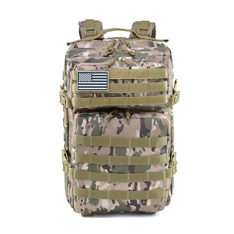 Large 45L Military Tactical Army 3-Day Assault Backpack with Multiple Compartments