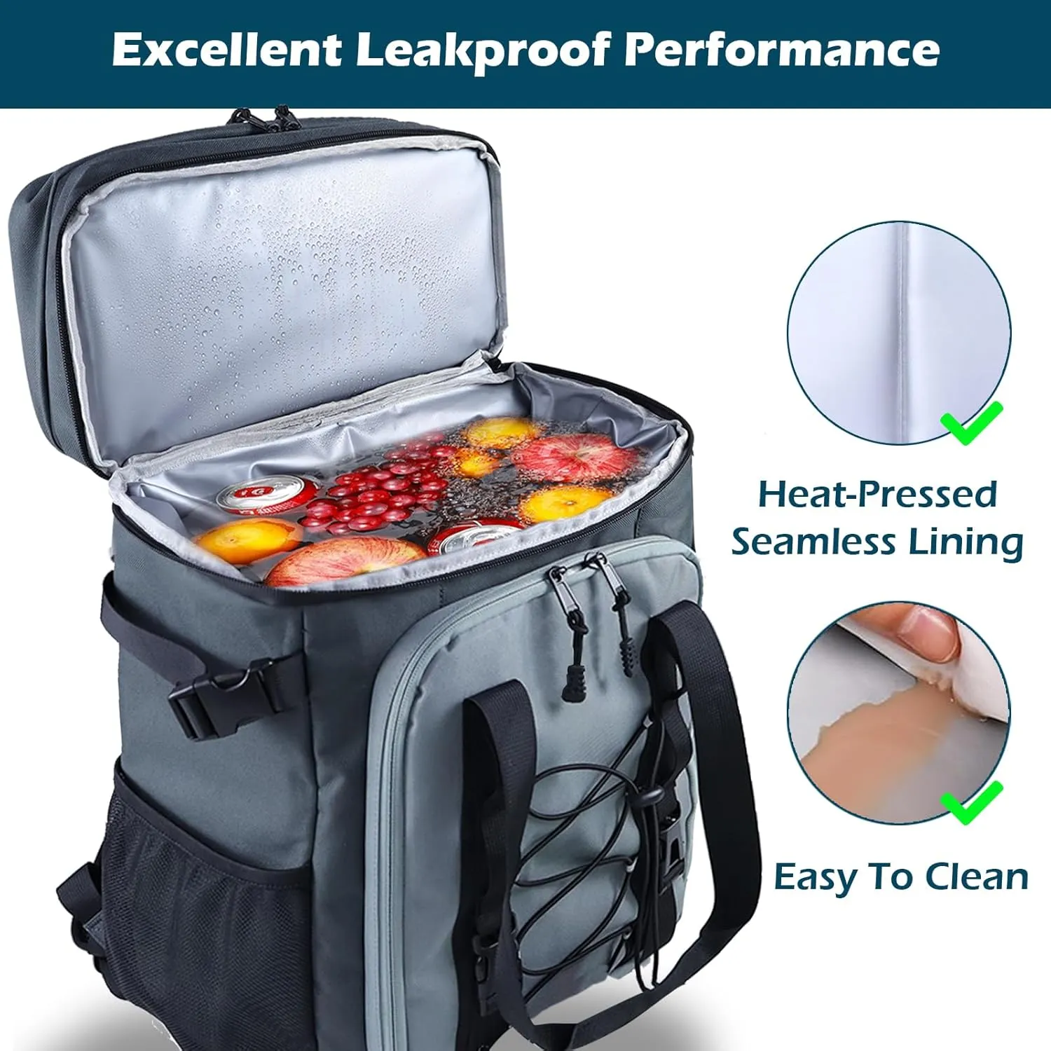 Large Backpack Cooler,40 Cans Leak Proof & Waterproof & Insulated Cooler Backpack, Soft Cooler Bag for Men & Women, Ice Chest for Camping,Beach,Picnic,Lunch,Travel,Fishing