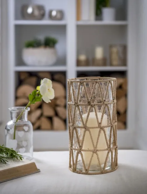 Large Juto Chevro Glass Lantern