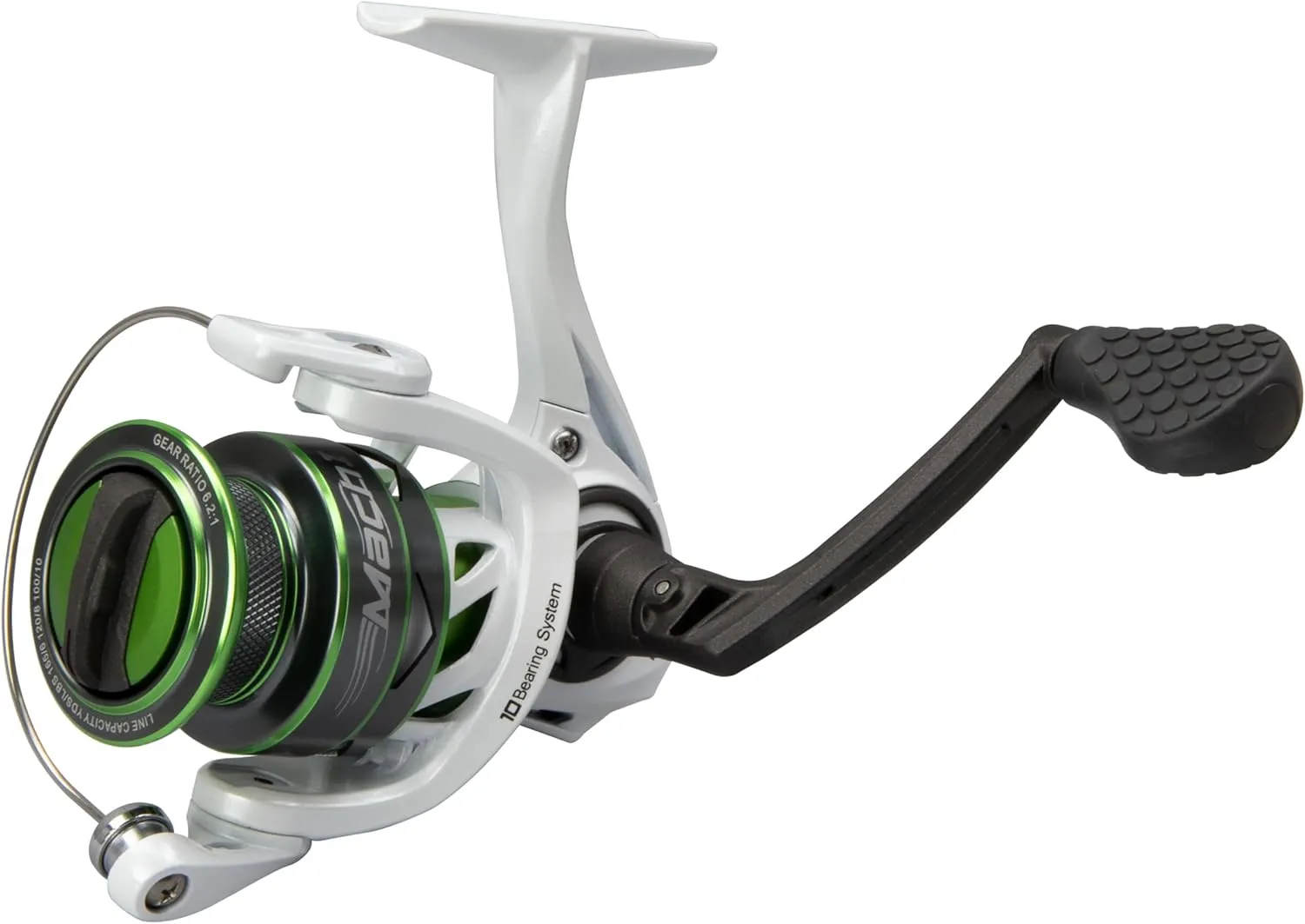 Lew's MACH 1 Spinning Fishing Reel, 6.2:1 Gear Ratio, Right or Left-Hand Retrieve, Graphite Frame, Premium 10 Bearing System