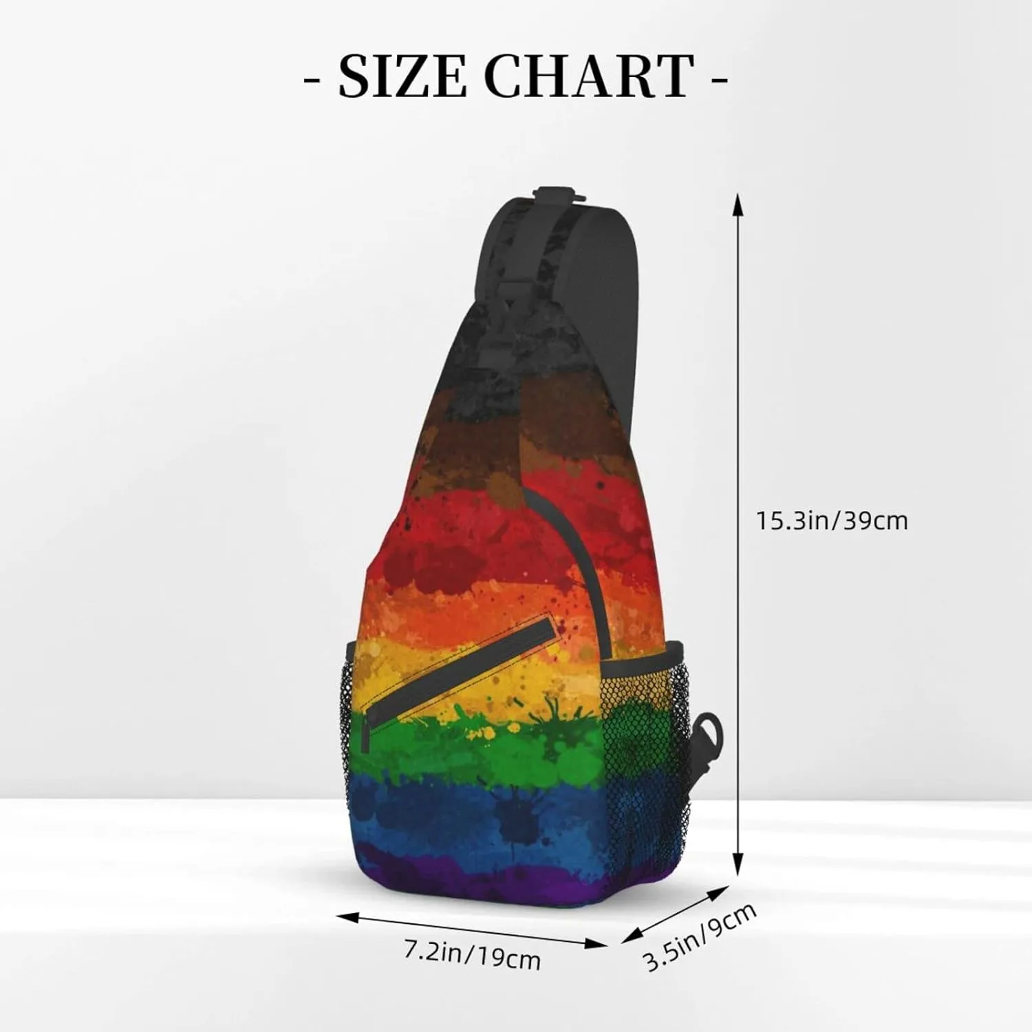 LGBT Pride Flag Sling Backpack,Casual Crossbody Shoulder Backpack Adjustable Sling Bag Chest Daypack for Men Women