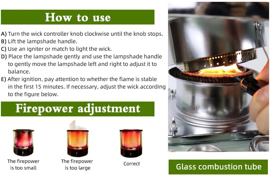 Liftable Kerosene Stove Heater Tent Kerosene Stove Multifunctional Hiking Heating Cooking Stove