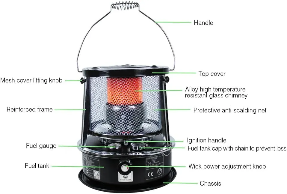 Liftable Kerosene Stove Heater Tent Kerosene Stove Multifunctional Hiking Heating Cooking Stove