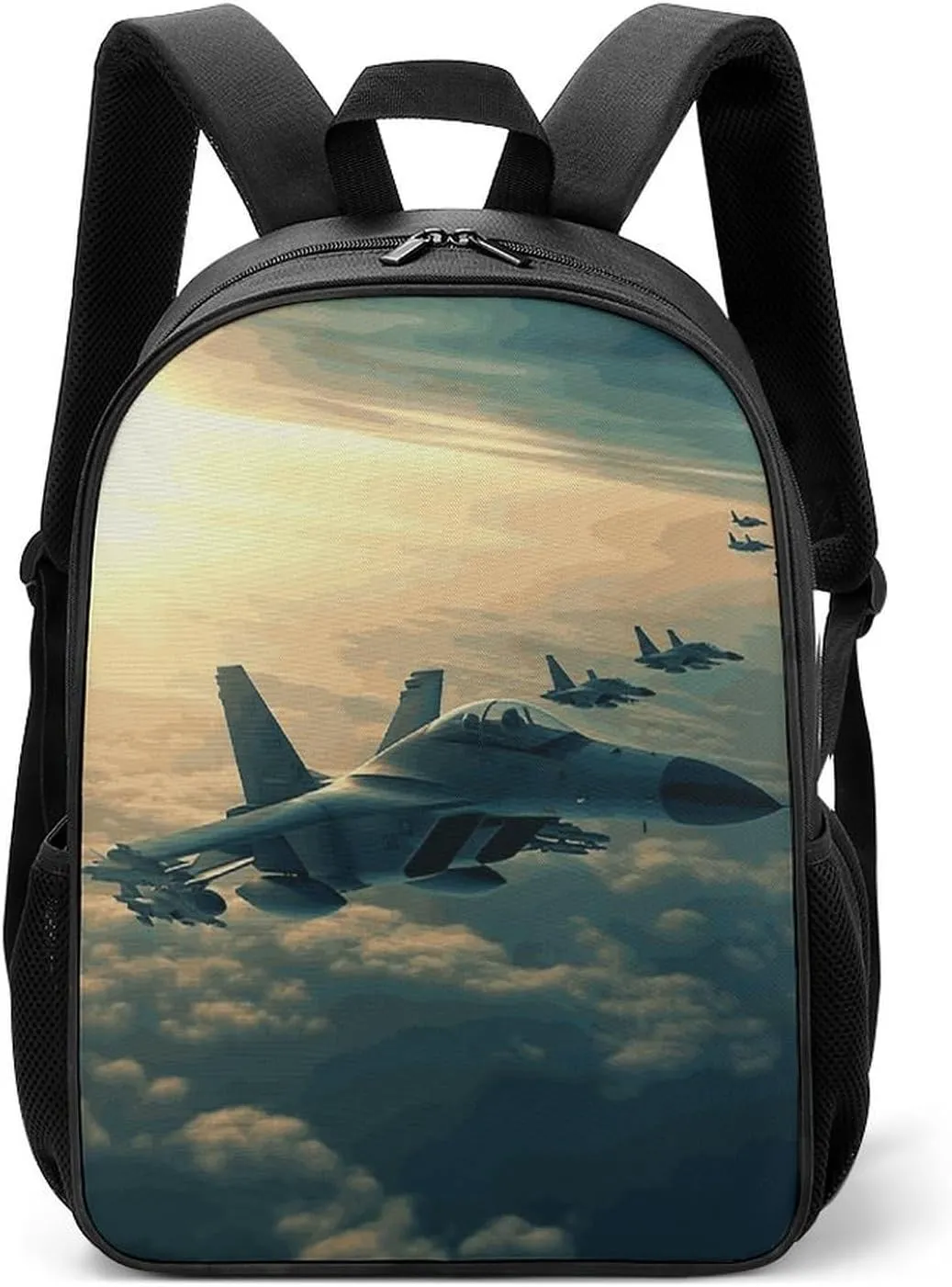 Lightweight Backpacks Cute Travel Bag Durable Aircraft Fighter Jets Printing Small Travel Backpack For Women & Men