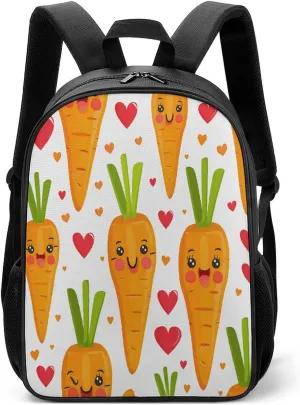 Lightweight Backpacks Cute Travel Bag Durable Carrot in Cartoon Style Printing Small Travel Backpack For Women & Men