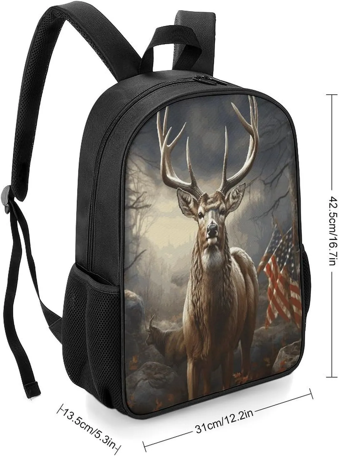Lightweight Backpacks Cute Travel Bag Durable Deer Hunting Season Printing Small Travel Backpack For Women & Men