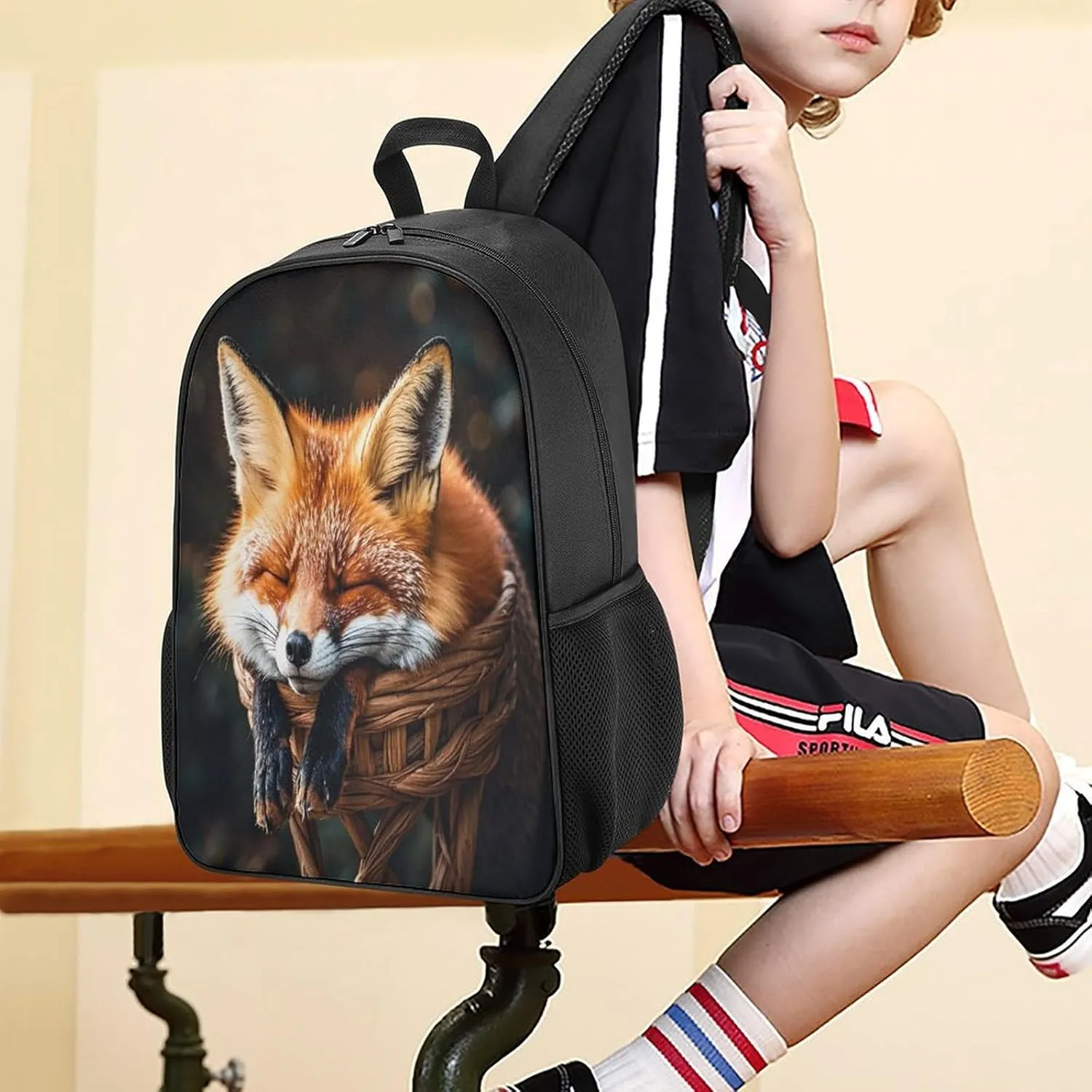 Lightweight Backpacks Cute Travel Bag Durable Funny Creature Sleeping Printing Small Travel Backpack For Women & Men