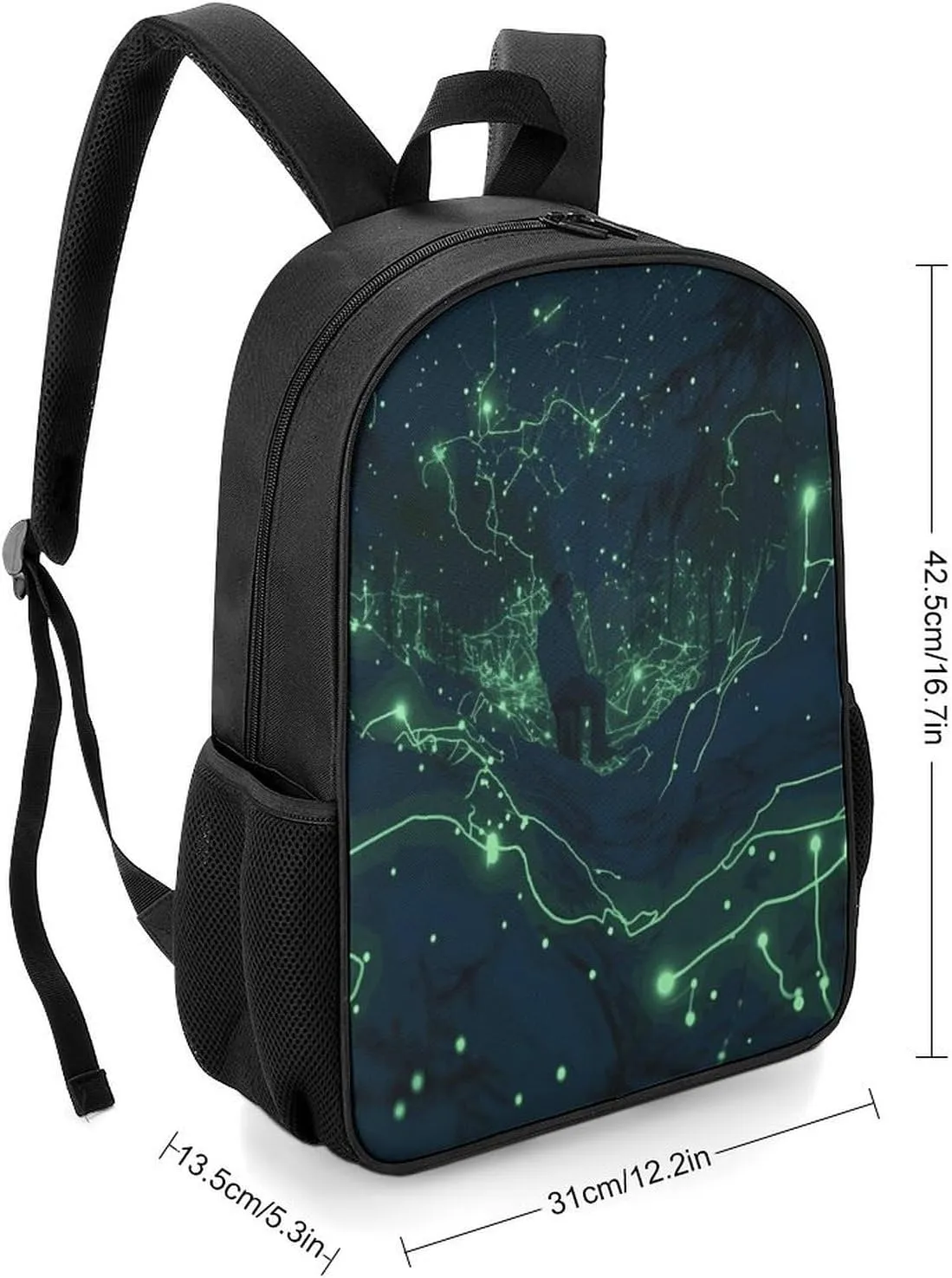 Lightweight Backpacks Cute Travel Bag Durable Glow in The Dark Printing Small Travel Backpack For Women & Men