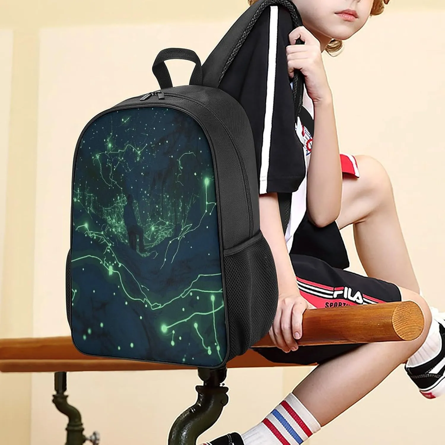 Lightweight Backpacks Cute Travel Bag Durable Glow in The Dark Printing Small Travel Backpack For Women & Men