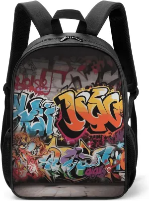 Lightweight Backpacks Cute Travel Bag Durable Graffiti Hip Hop Printing Small Travel Backpack For Women & Men