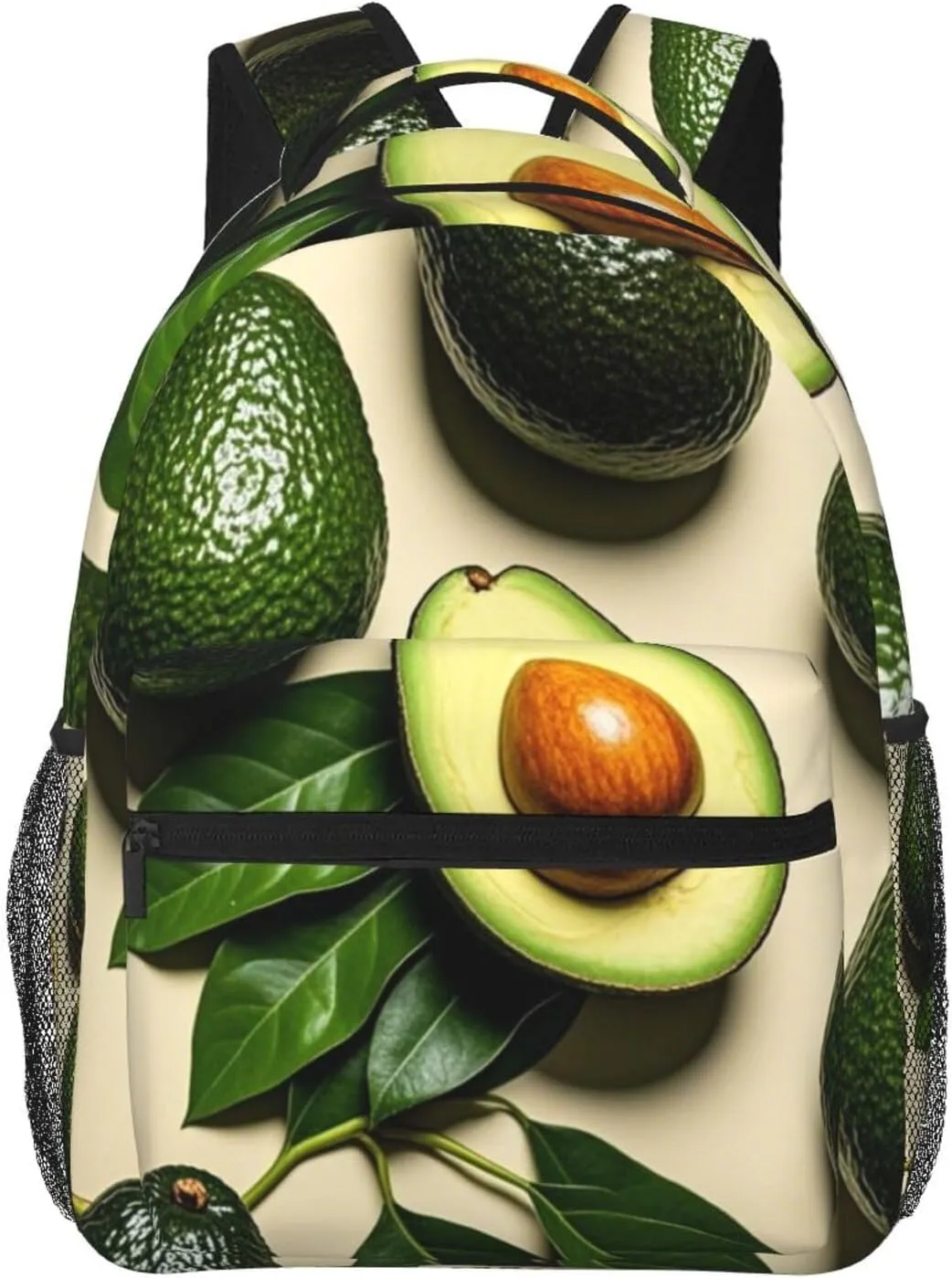 Lightweight Daypack for Camping Business Walking Cycling - Large Capacity Anti-Theft Multipurpose Bookbag, Green Avocado Art Gym Outdoor Hiking Backpack