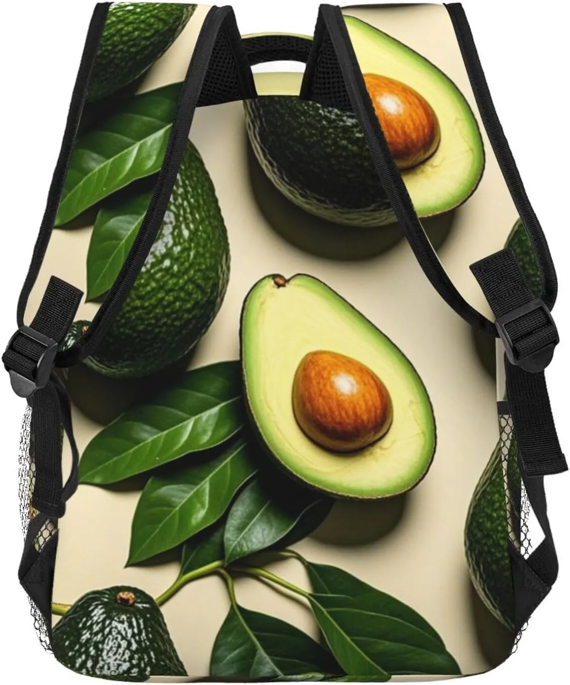 Lightweight Daypack for Camping Business Walking Cycling - Large Capacity Anti-Theft Multipurpose Bookbag, Green Avocado Art Gym Outdoor Hiking Backpack