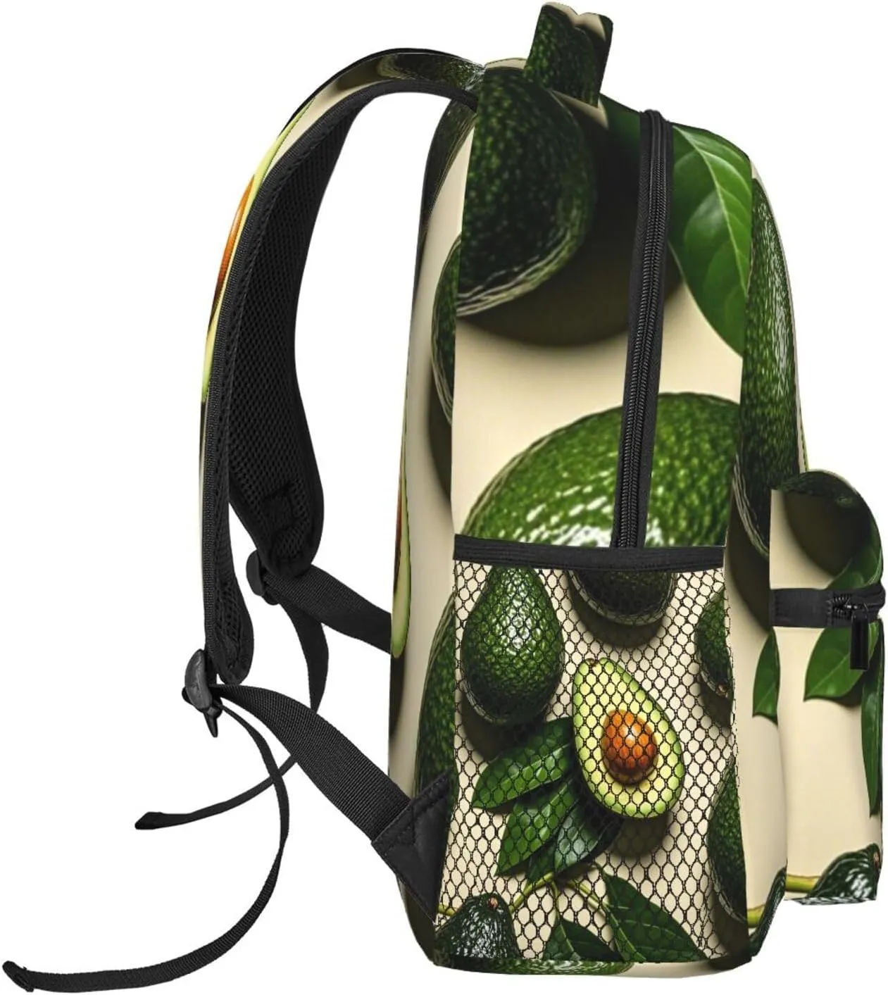 Lightweight Daypack for Camping Business Walking Cycling - Large Capacity Anti-Theft Multipurpose Bookbag, Green Avocado Art Gym Outdoor Hiking Backpack