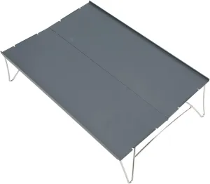 Lightweight Folding Camping Table Portable Aluminum Alloy Camping Barbecue Table Picnic Desk Gray for Hiking 14 x 10 x 4.3inch