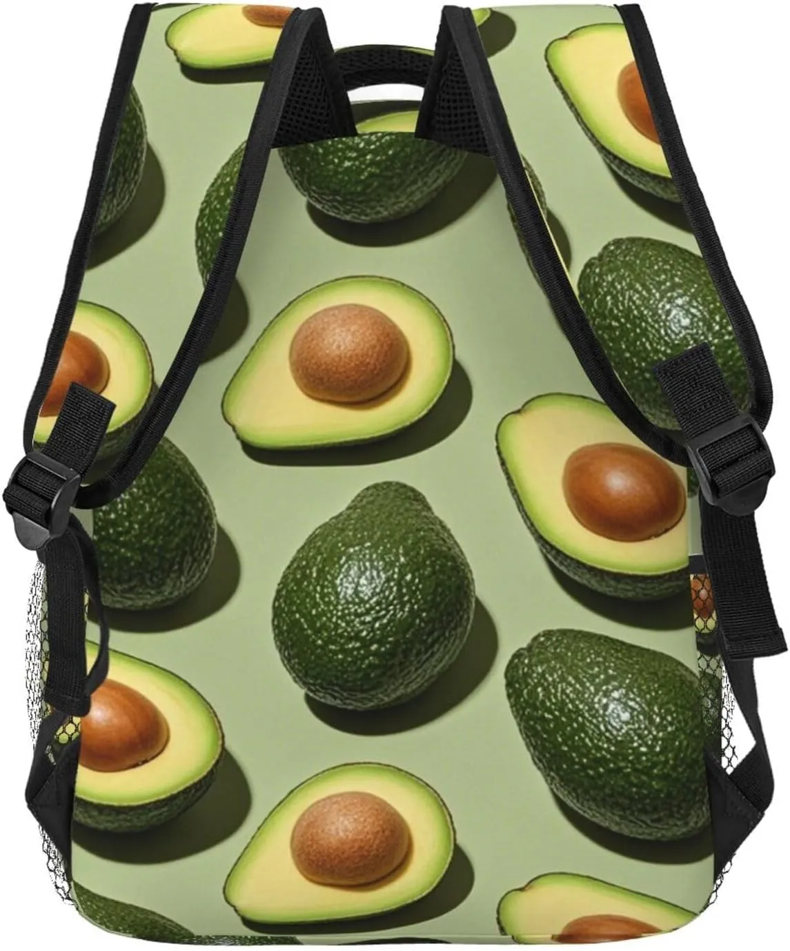 Lightweight Rucksack for Sports Travel Running - Big Capacity Multipurpose Anti-Theft Bookbag, Green Avocado Art Travel and Sport Backpack Rucksack