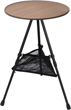 lilaBelle]【Upgraded Stability Outdoor Folding Table, Lightweight Adjustable Camp Desk for Camping Gear, Portable Round Table with Non-Slip Surface, Easy Setup for Family, Beach, Garden