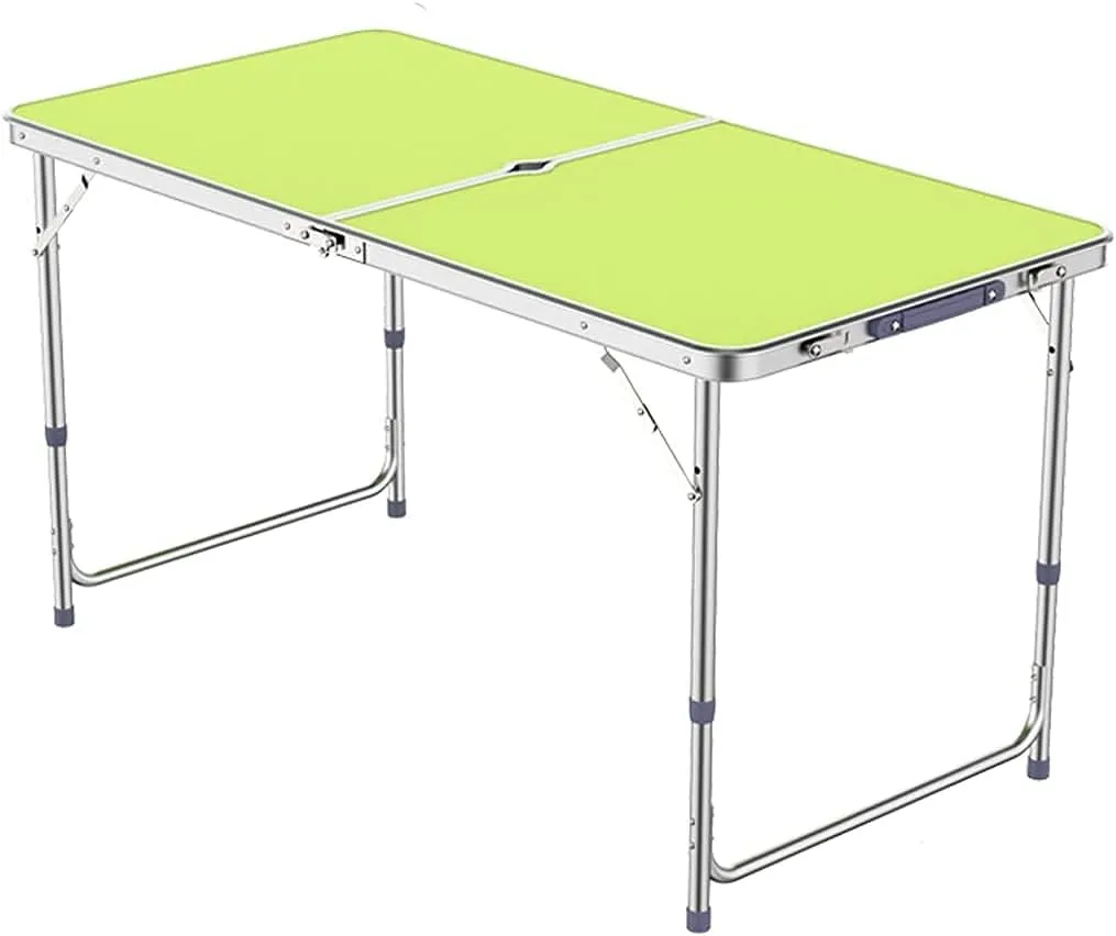 LJYT Portable Outdoor Picnic Folding Table with Adjustable Height,Portable Camping Side Tables with Aluminum Legs for Outdoor, Picnic, Cooking, Beach, Hiking, Fishing