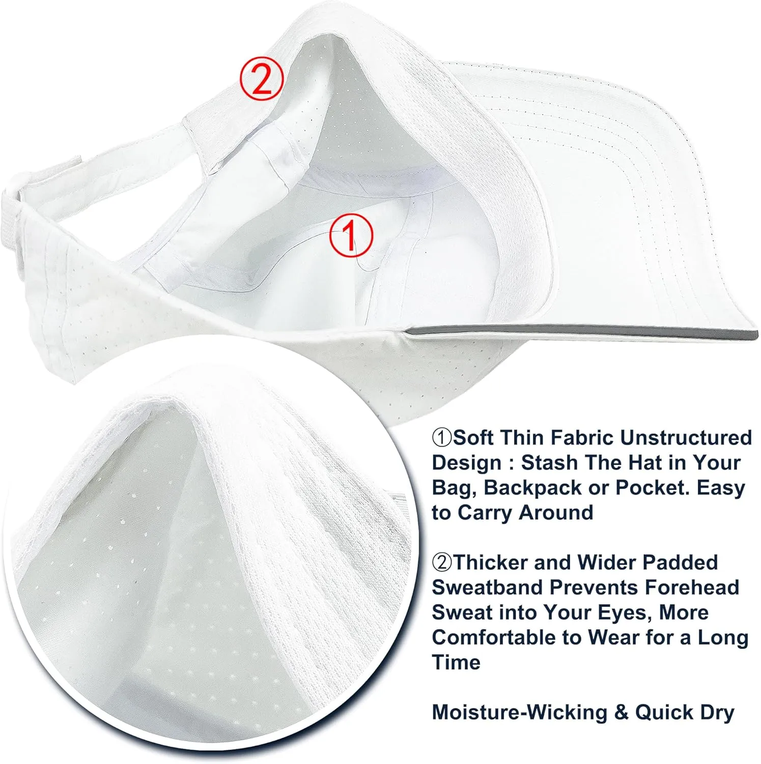Loneshark Oversized XXL Reflective Men Quick Dry Hat Lightweight Sun Cap for Running/Golf/Baseball Women Breathable Mesh Cap