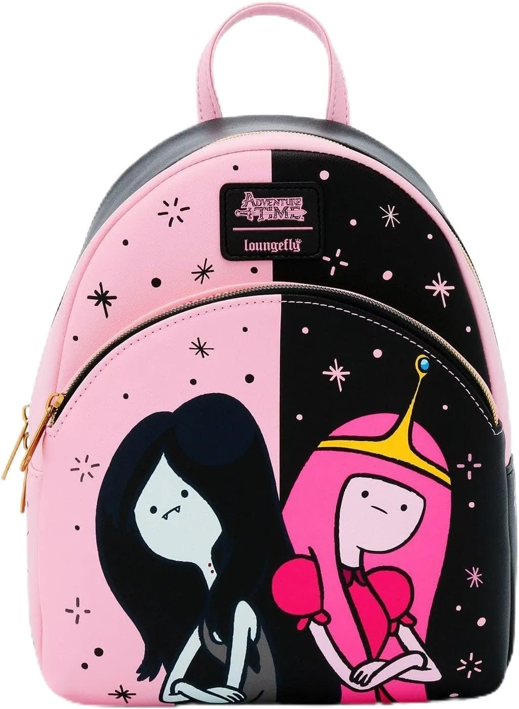 Loungefly Adventure Time Princess Bubblegum & Marceline Split Mini Backpack BLACK NONE